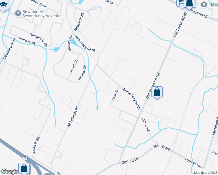 map of restaurants, bars, coffee shops, grocery stores, and more near 3898 Red Cardinal Dr NE in Cleveland