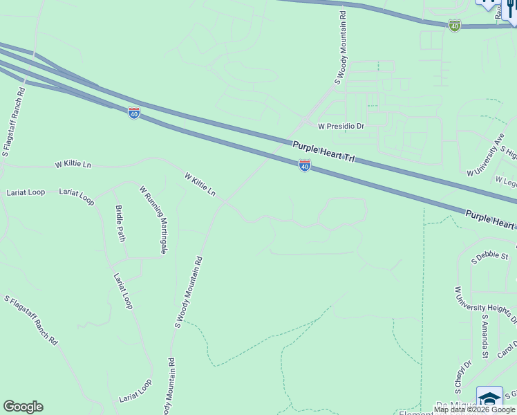 map of restaurants, bars, coffee shops, grocery stores, and more near 3035 West Kiltie Lane in Flagstaff