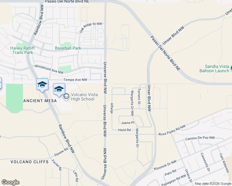 map of restaurants, bars, coffee shops, grocery stores, and more near Alfanje in Albuquerque