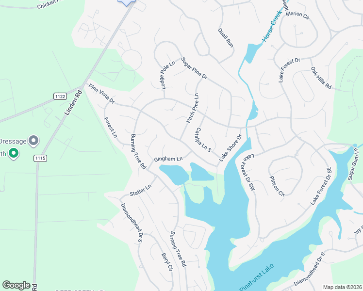 map of restaurants, bars, coffee shops, grocery stores, and more near 150 Pitch Pine Lane in Pinehurst