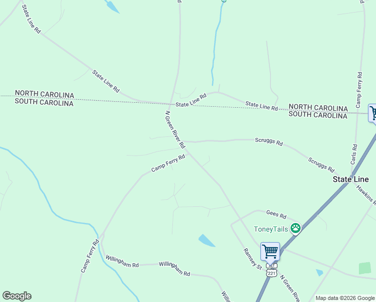 map of restaurants, bars, coffee shops, grocery stores, and more near 116 Scruggs Road in Gaffney