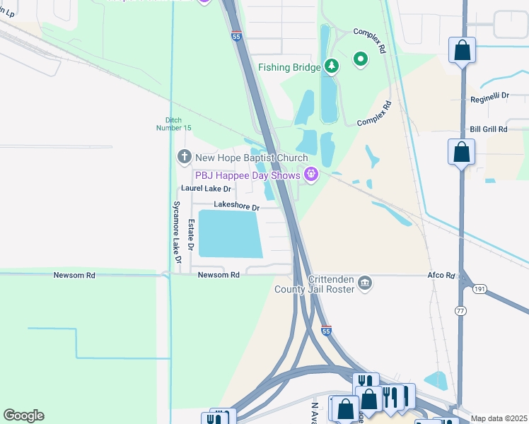 map of restaurants, bars, coffee shops, grocery stores, and more near 38 South Morrison Cove in Marion