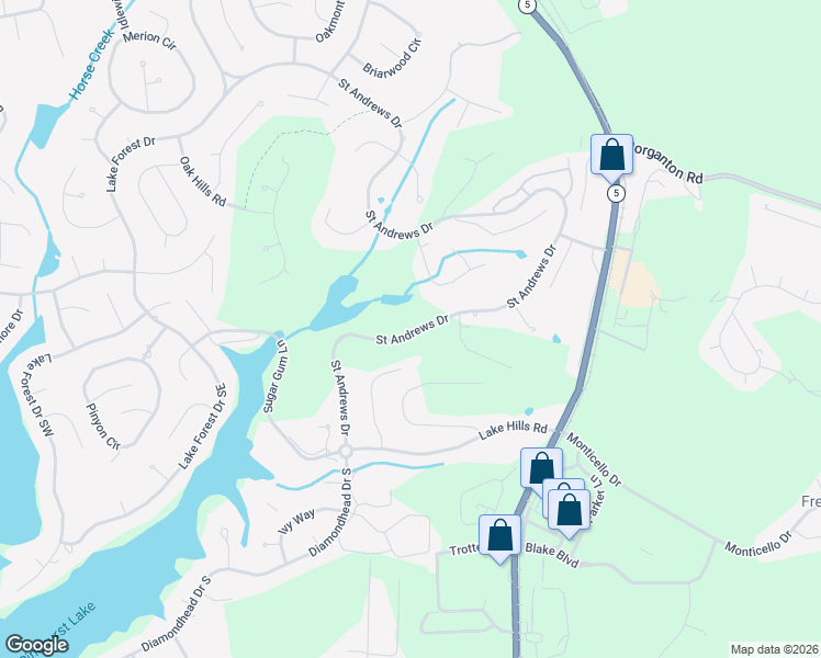 map of restaurants, bars, coffee shops, grocery stores, and more near 1031-1175 Saint Andrews Drive in Pinehurst