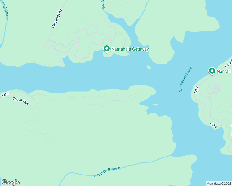 map of restaurants, bars, coffee shops, grocery stores, and more near 600 Nantahala Shores Road in Topton