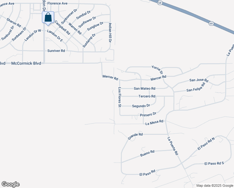 map of restaurants, bars, coffee shops, grocery stores, and more near 883 Los Flores Street in Bullhead City