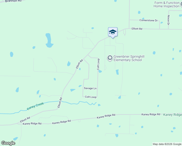 map of restaurants, bars, coffee shops, grocery stores, and more near 64 Colt Loop in Greenbrier