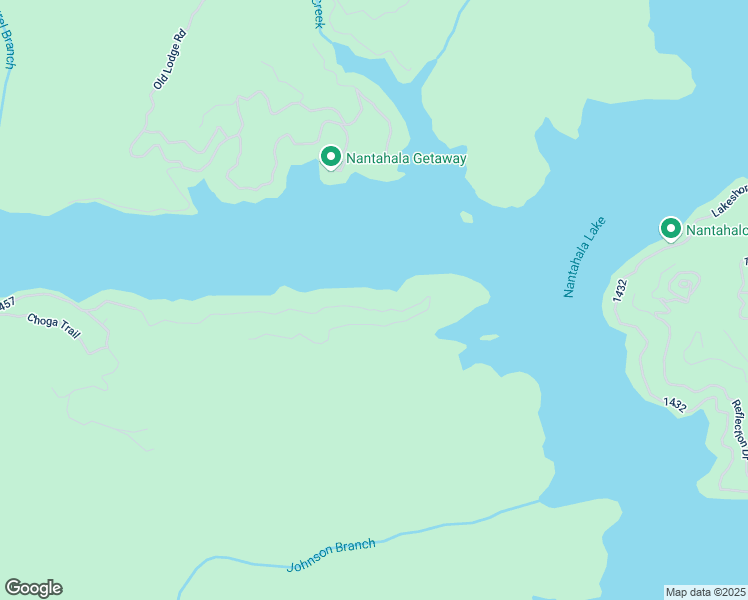 map of restaurants, bars, coffee shops, grocery stores, and more near 600 Nantahala Shores Road in Topton