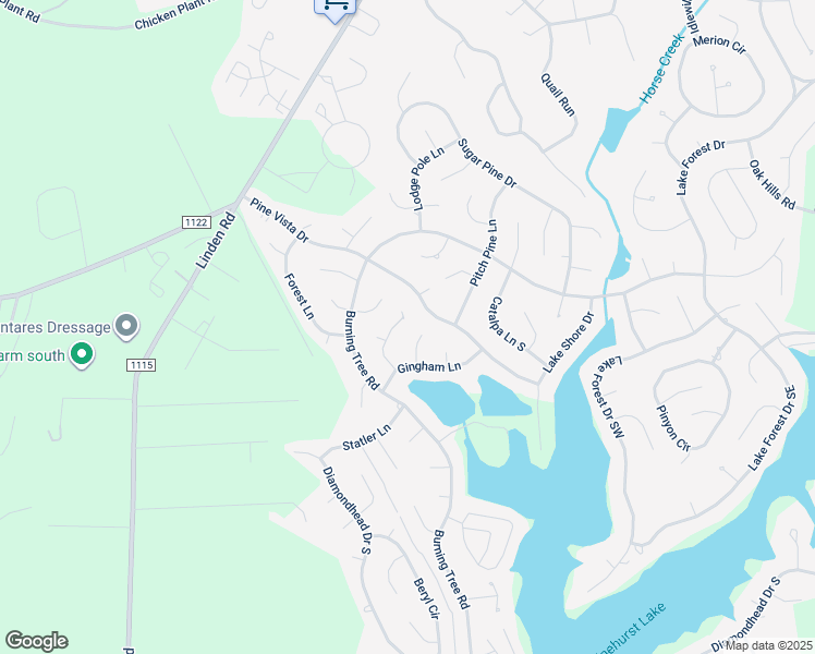 map of restaurants, bars, coffee shops, grocery stores, and more near 20 Cedar Lane in Pinehurst