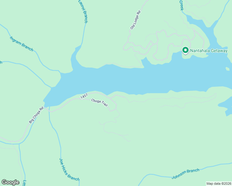 map of restaurants, bars, coffee shops, grocery stores, and more near 3365 Big Choga Road in Topton