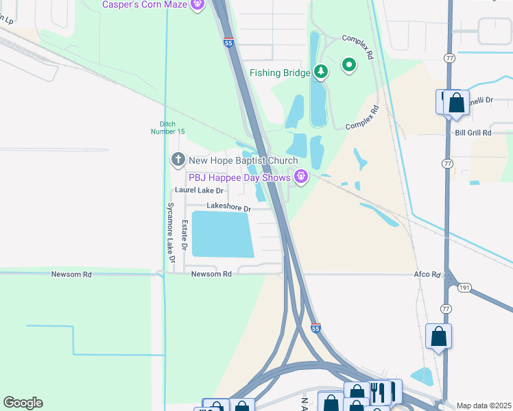 map of restaurants, bars, coffee shops, grocery stores, and more near 38 South Morrison Cove in Marion