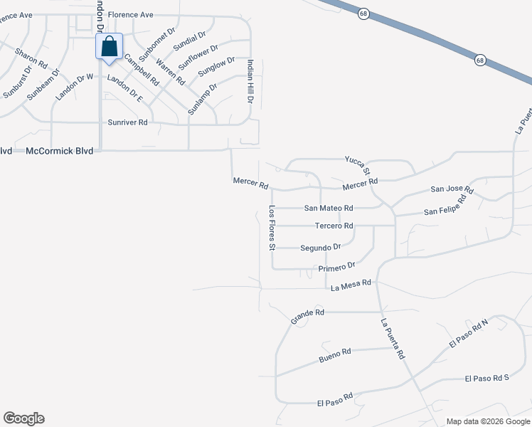 map of restaurants, bars, coffee shops, grocery stores, and more near 895 Los Flores St in Bullhead City