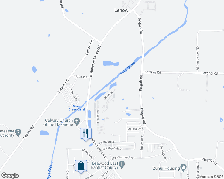 map of restaurants, bars, coffee shops, grocery stores, and more near 9980 Oban Cove in Shelby County