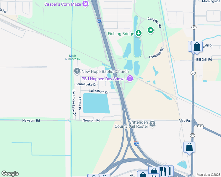 map of restaurants, bars, coffee shops, grocery stores, and more near 38 South Morrison Cove in Marion