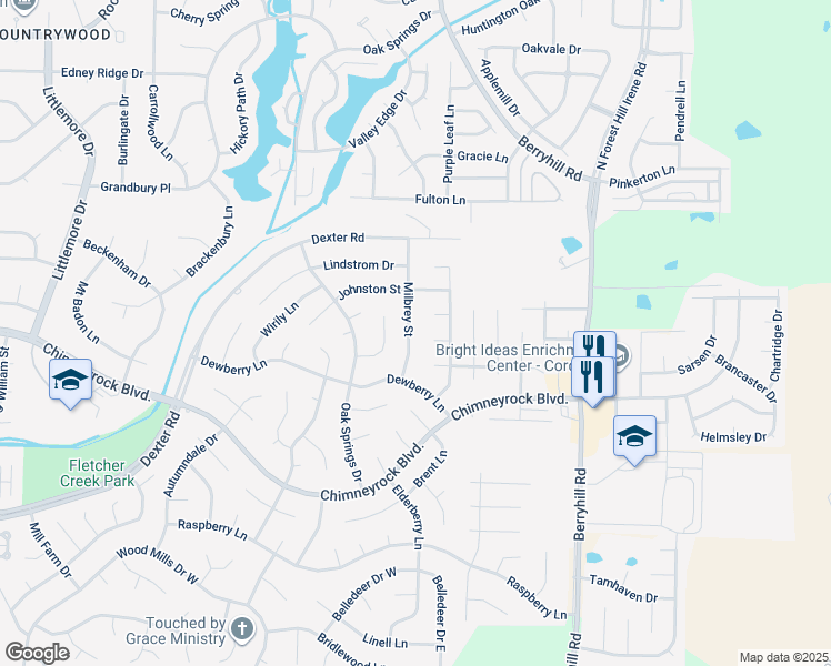 map of restaurants, bars, coffee shops, grocery stores, and more near 1982 Milbrey Street in Memphis