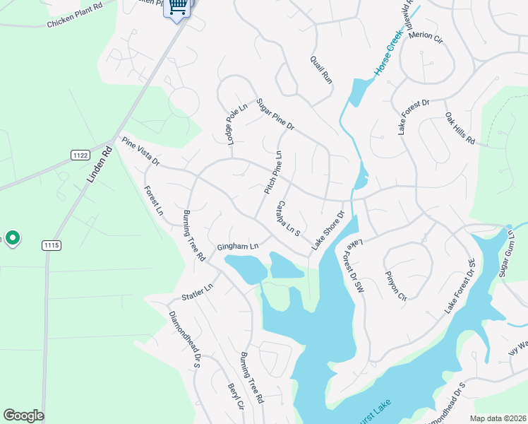 map of restaurants, bars, coffee shops, grocery stores, and more near 150 Pitch Pine Ln in Pinehurst