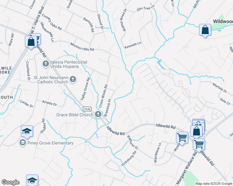 map of restaurants, bars, coffee shops, grocery stores, and more near in Charlotte
