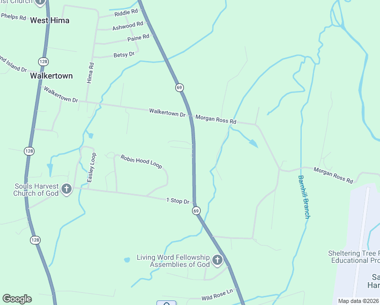 map of restaurants, bars, coffee shops, grocery stores, and more near 19335 Tennessee 69 in Savannah