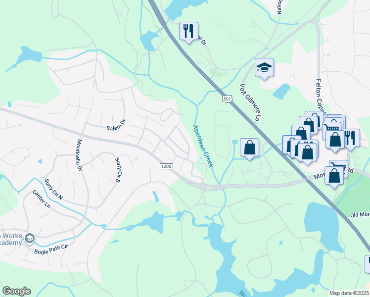 map of restaurants, bars, coffee shops, grocery stores, and more near 35 Whistling Straight Road in Pinehurst