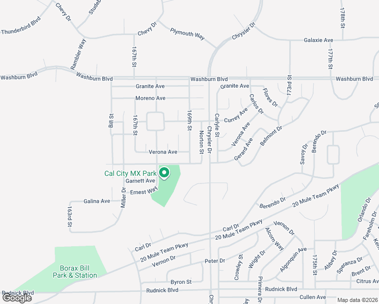 map of restaurants, bars, coffee shops, grocery stores, and more near Verona Avenue in California City