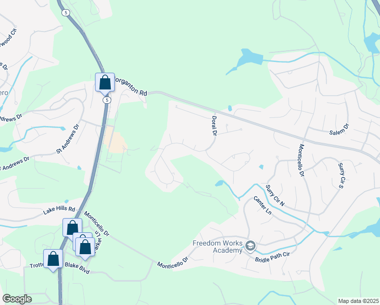 map of restaurants, bars, coffee shops, grocery stores, and more near 140 Doral Drive in Pinehurst