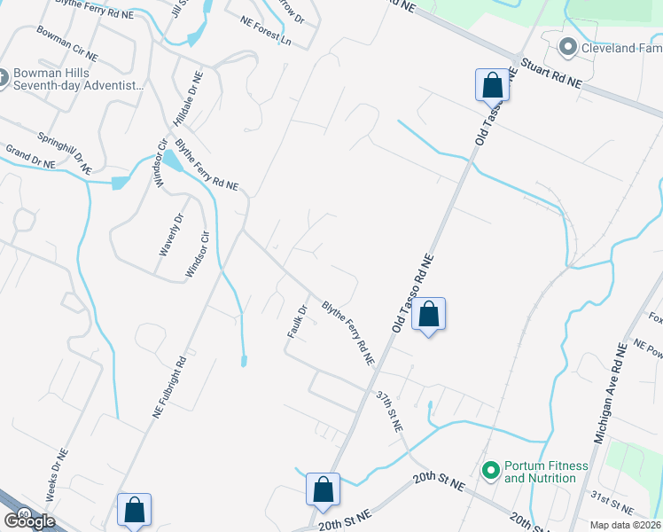 map of restaurants, bars, coffee shops, grocery stores, and more near 1399 Unity Dr NE in Cleveland