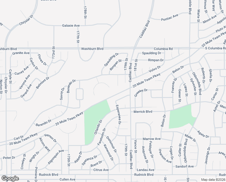map of restaurants, bars, coffee shops, grocery stores, and more near Sycamore Court in California City