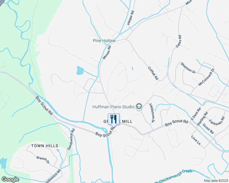 map of restaurants, bars, coffee shops, grocery stores, and more near 7249 Cane Hollow Road in Middle Valley