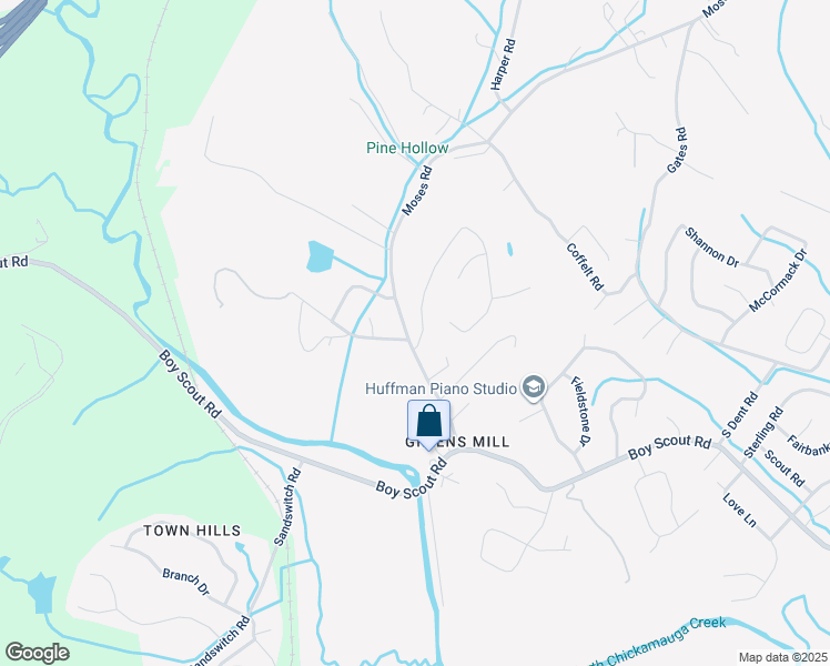 map of restaurants, bars, coffee shops, grocery stores, and more near 7105 Cane Hollow Road in Middle Valley