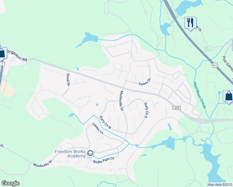 map of restaurants, bars, coffee shops, grocery stores, and more near 16 Sulky Lane in Pinehurst