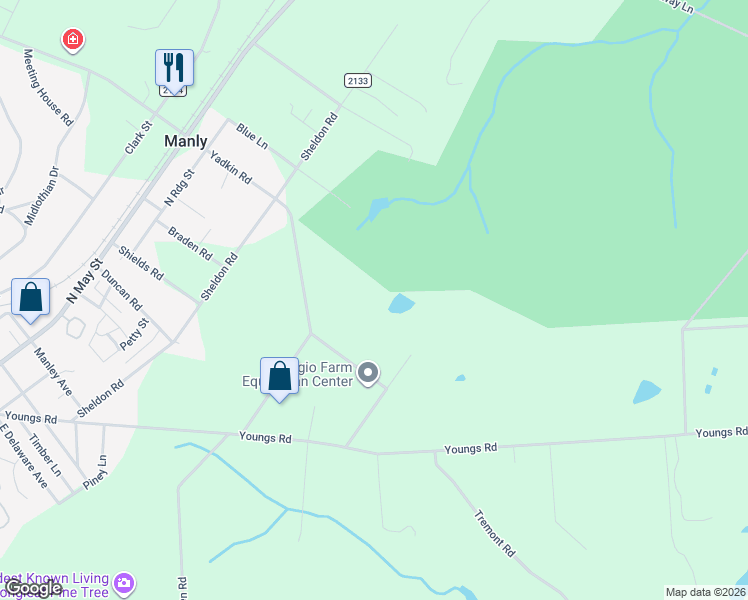 map of restaurants, bars, coffee shops, grocery stores, and more near 667 Yadkin Road in Southern Pines