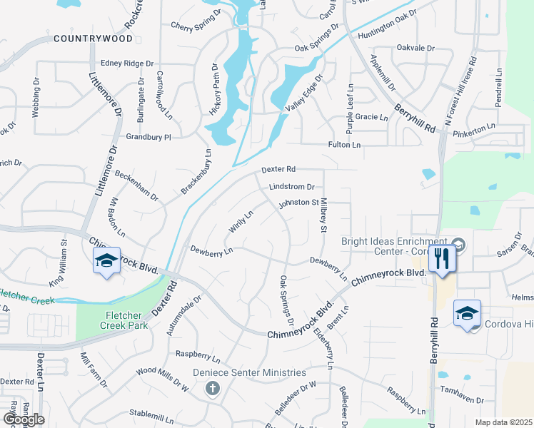 map of restaurants, bars, coffee shops, grocery stores, and more near 8890 Johnston Cove in Memphis