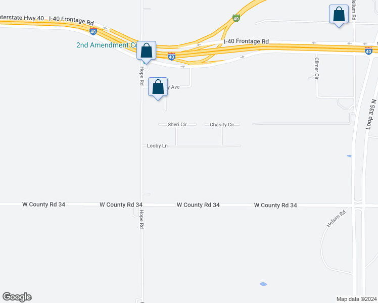 map of restaurants, bars, coffee shops, grocery stores, and more near 11321 Looby Lane in Amarillo