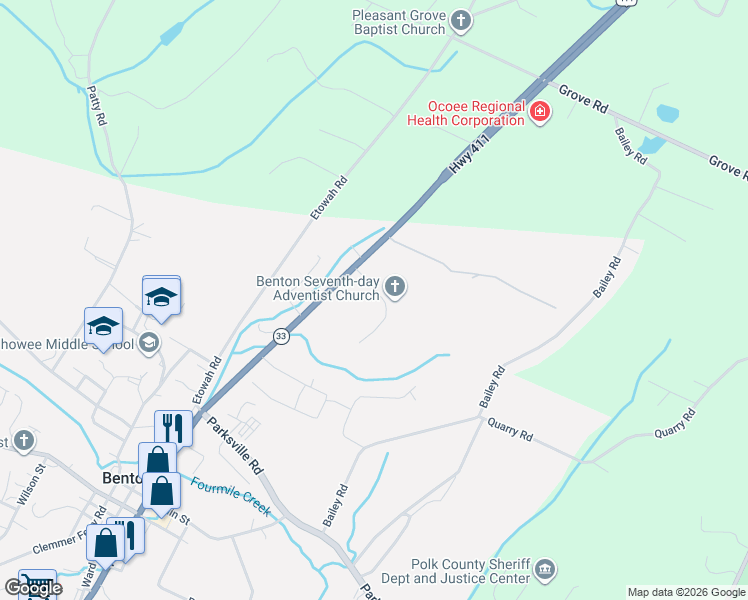 map of restaurants, bars, coffee shops, grocery stores, and more near 108 Lifestyle Way in Benton
