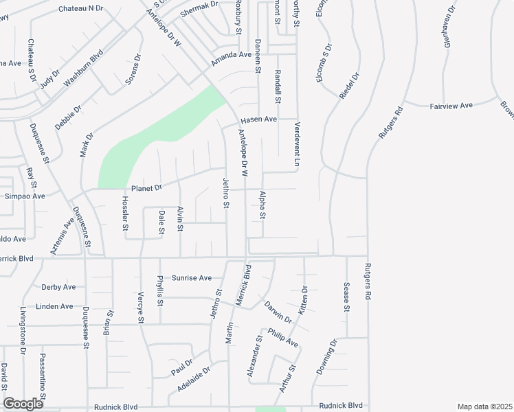 map of restaurants, bars, coffee shops, grocery stores, and more near Alpha Place in California City