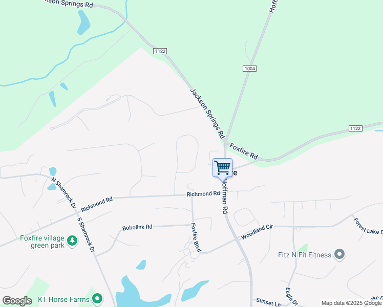 map of restaurants, bars, coffee shops, grocery stores, and more near 160 Courtland Circle in Jackson Springs