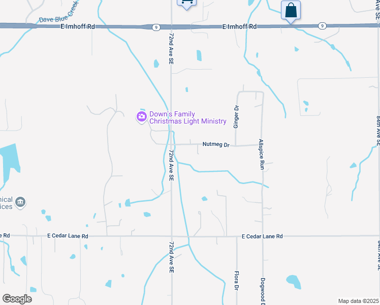 map of restaurants, bars, coffee shops, grocery stores, and more near 7250 Nutmeg Dr in Norman
