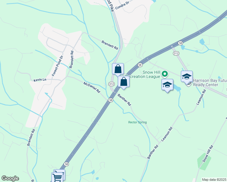 map of restaurants, bars, coffee shops, grocery stores, and more near 6629 Birchwood Pike in Harrison