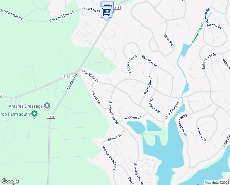 map of restaurants, bars, coffee shops, grocery stores, and more near 780 Burning Tree Road in Pinehurst