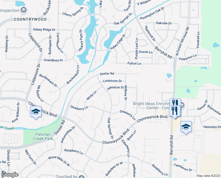 map of restaurants, bars, coffee shops, grocery stores, and more near 8915 Johnston Street in Memphis