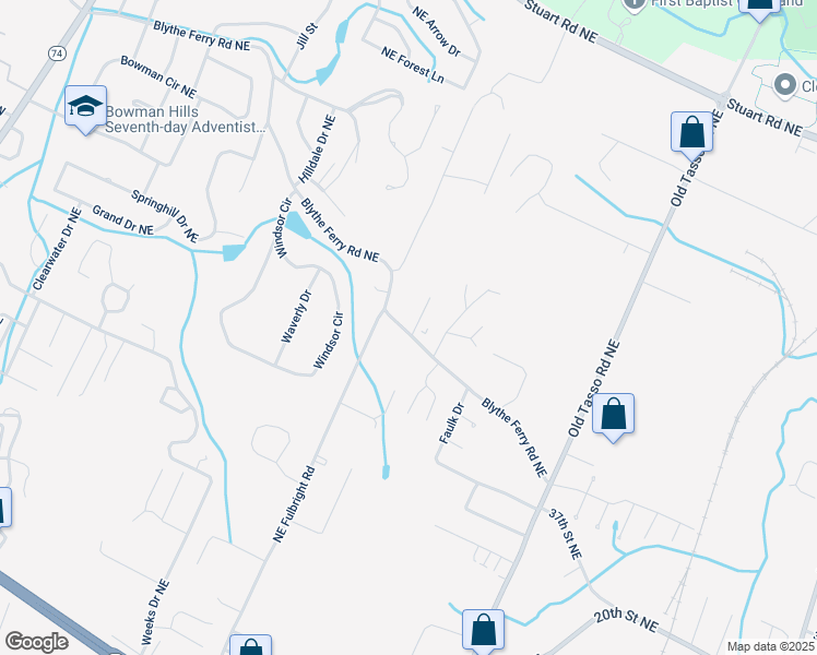 map of restaurants, bars, coffee shops, grocery stores, and more near 3723 Keri Lane Northeast in Cleveland
