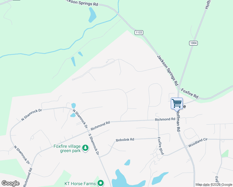 map of restaurants, bars, coffee shops, grocery stores, and more near 15 Ridge Road in Jackson Springs