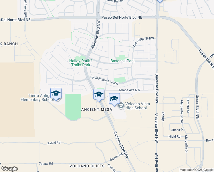map of restaurants, bars, coffee shops, grocery stores, and more near 7067 Tombstone Road Northwest in Albuquerque