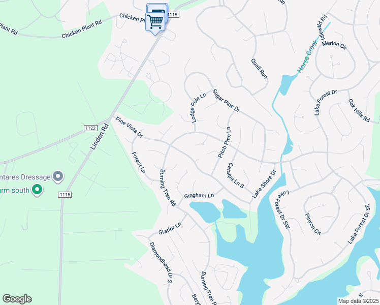 map of restaurants, bars, coffee shops, grocery stores, and more near 199 Pine Vista Drive in Pinehurst