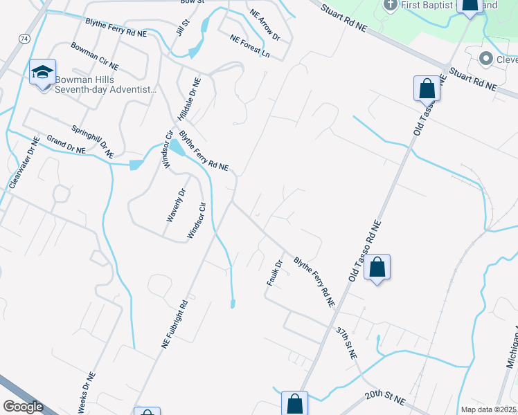 map of restaurants, bars, coffee shops, grocery stores, and more near 3730 Keri Lane Northeast in Cleveland