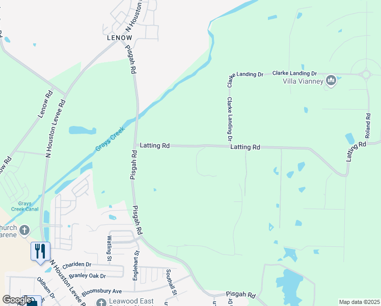 map of restaurants, bars, coffee shops, grocery stores, and more near 10251 Latting Road in Shelby County