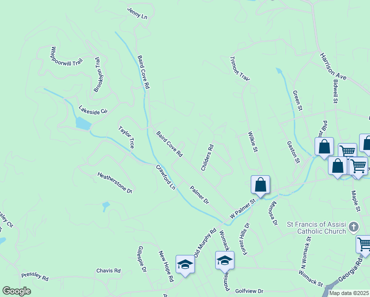 map of restaurants, bars, coffee shops, grocery stores, and more near 29 Townhouse Place in Franklin
