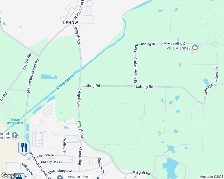 map of restaurants, bars, coffee shops, grocery stores, and more near 10251 Latting Road in Shelby County