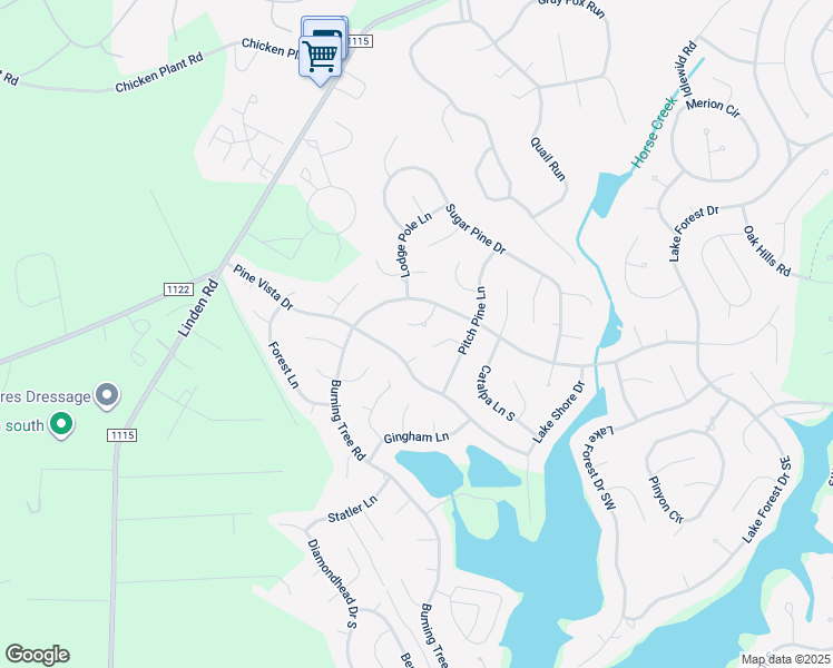 map of restaurants, bars, coffee shops, grocery stores, and more near 6 Loblolly Court in Pinehurst