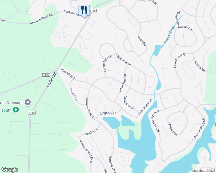 map of restaurants, bars, coffee shops, grocery stores, and more near 6 Loblolly Court in Pinehurst