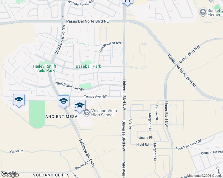 map of restaurants, bars, coffee shops, grocery stores, and more near 8828 Black Canyon Street Northwest in Albuquerque